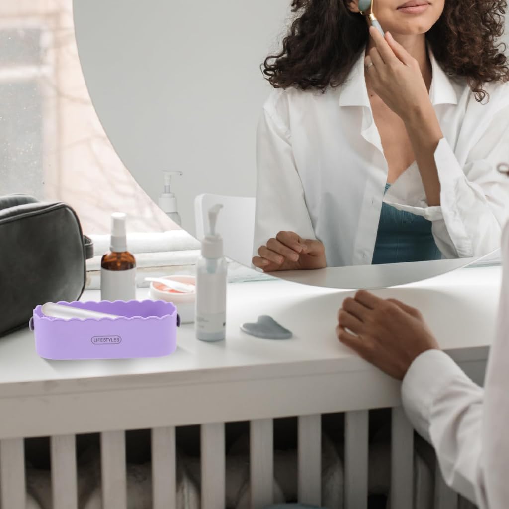 ZIBUYU Makeup Brush Cleaner for Deep Cleaning featuring Dual Side Basket with Silicone Bristles