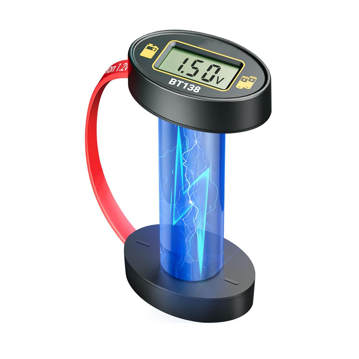 Serplex Magnetic Battery Tester with LCD Display for AA C D 9V | 1.2–4.8V Detection