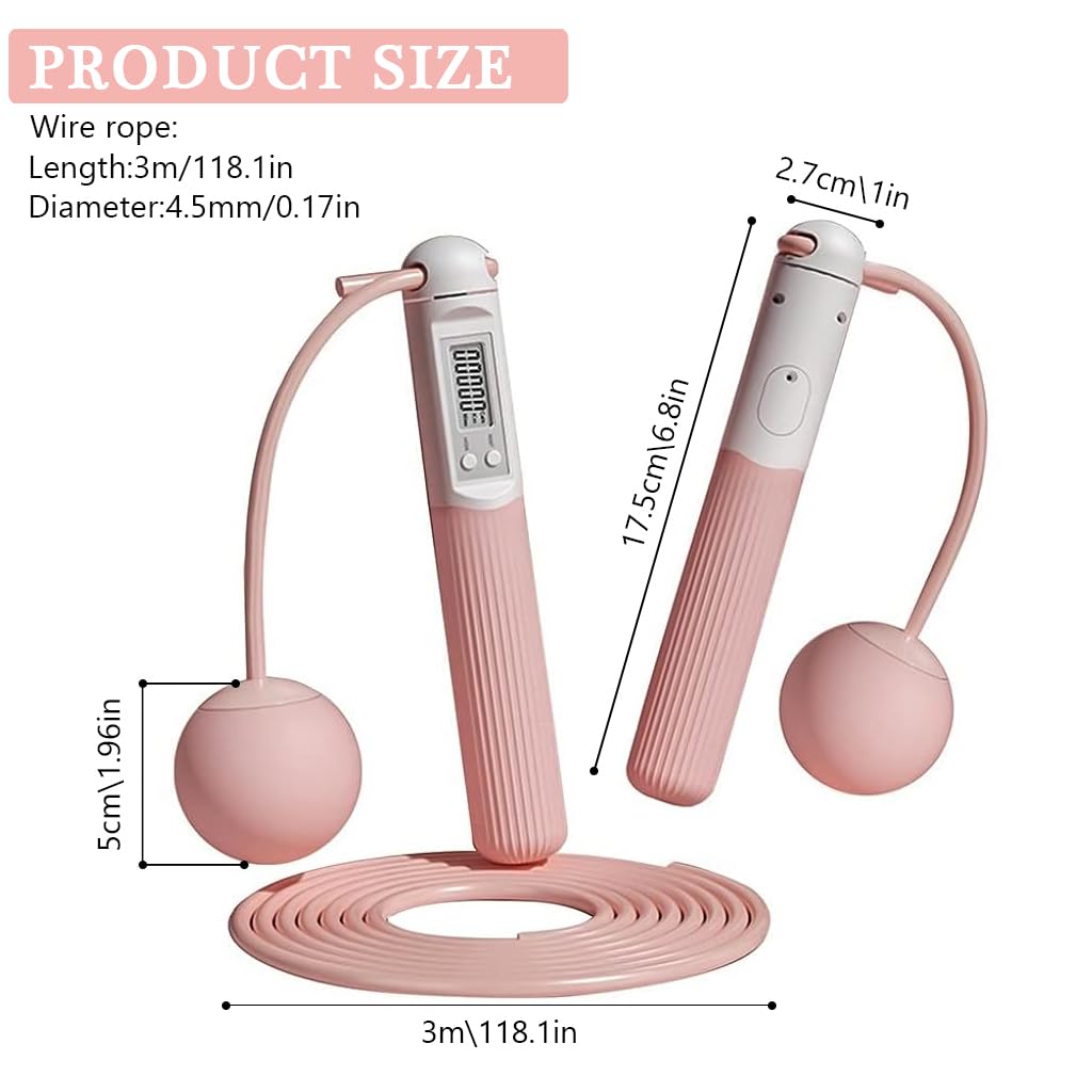 Proberos Kids Skipping Rope for Exercise with 2.8m Adjustable Length and Anti Slip Handles | Soft TPE Cover for Safe Fun