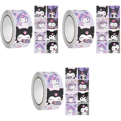 HASTHIP® 500PCS Kuromi Stickers 8 Designs Melody Cute Decals Assorted Kawaii Gifts for Kids Teens Girls Adults Ideal DIY Decor Gift for Sanrio Fans