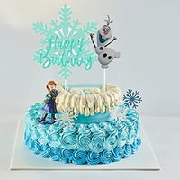 HASTHIP® Happy Frozen Birthday Elsa Cake Topper, Frozen Theme Birthday Decoration for Girl Kids/Frozen Elsa Princess Theme Birthday Decoration Ttems