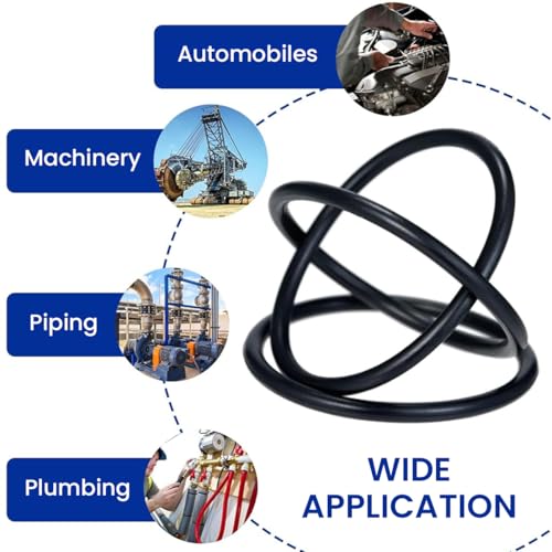 Serplex® 382PCS Rubber O Rings with Storage Case Assorted 15PCS Sizes Metric Replacement for Automotive Plumbing Faucet Repair
