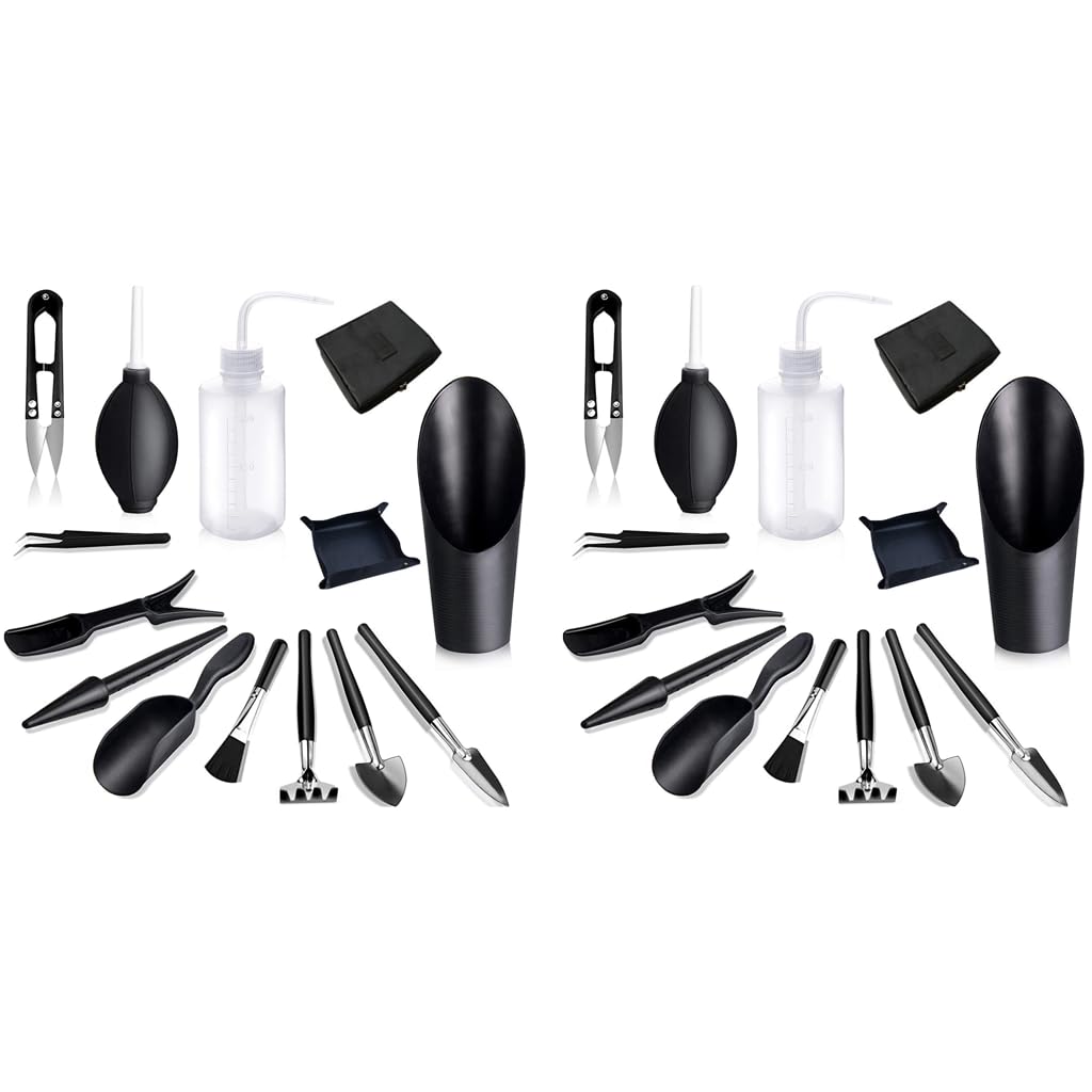 HASTHIP Gardening Tools Kit with 28 pcs Set and Storage Bag for Home Planting | Includes Mat