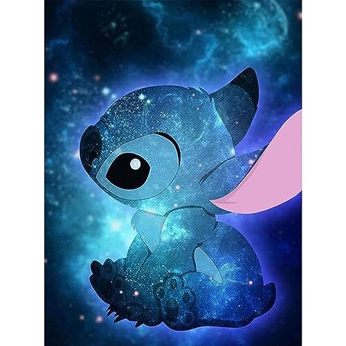 HASTHIP® Diamond Painting Kit, 12x16inch Cartoon Stitch Diamond Painting, 5D Diamond Painting Kit for Adults & Kids, Suitable for Home Leisure and Wall Decoration, Gift for Kids and Adults