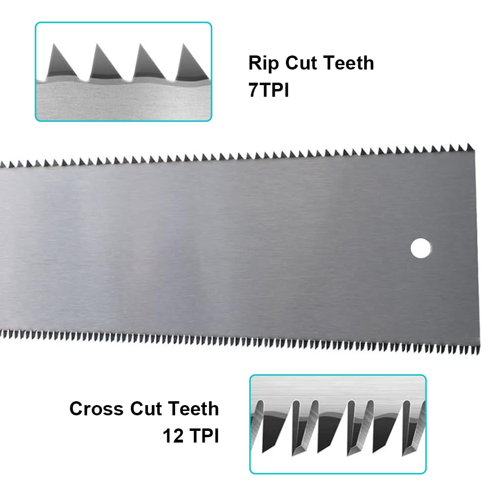 HASTHIP Hand Saw for Woodworking and Gardening featuring Ergonomic Wooden Grip | 17.7 in SK-4 Steel Blade
