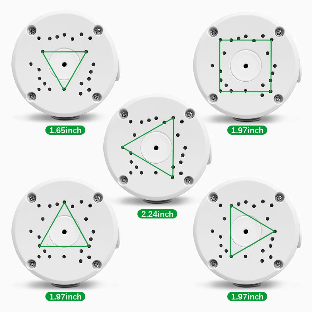 ZORBES Waterproof Bullet Security Camera Mount Bracket for Outdoor CCTV with 3.94x1.89 in Metal Enclosure | White ABS Junction Box for IP and POE Cams
