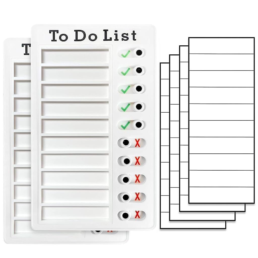 Climberty® 2Pcs To Do List Notepad, Chore Chart for Adults to do List My Chores Checklist Task Board with 4 Sheet Blank To-do-list Paper, Daily Routine Reminder Desk To-Do List Assistant