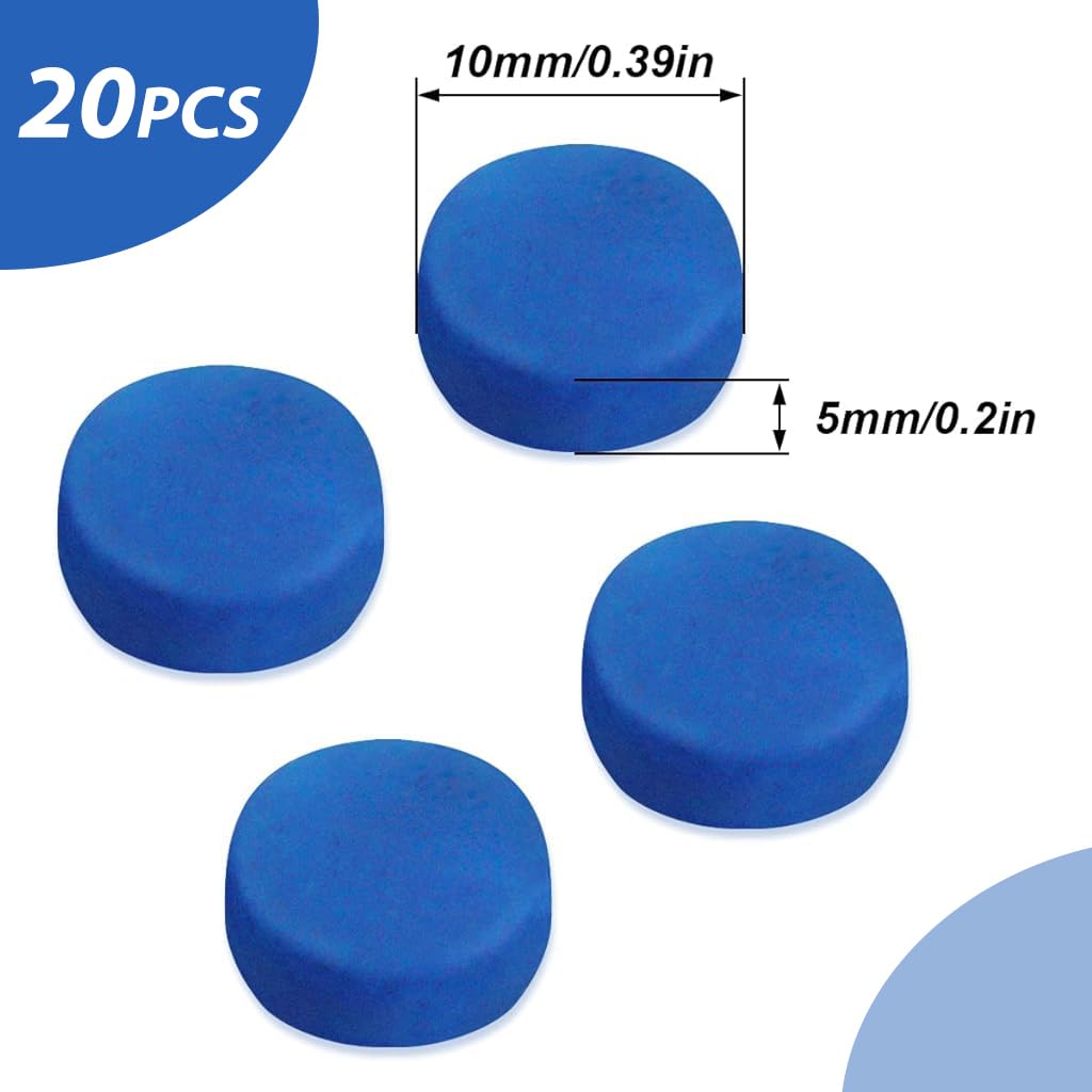 Proberos Cue Tips for Billiards Pool and Snooker featuring 20pcs 10mm Fit | Synthetic Leather