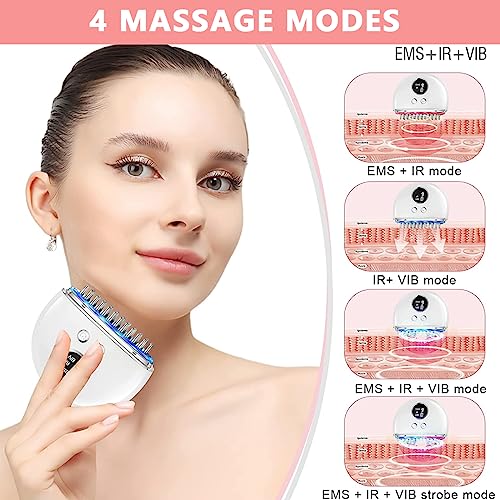 HANNEA® Head Massager Machine for Pain Relief, Electric Body Massager Scalp Massager Gua Sha Tool for Face/Foot/Leg/Neck/Back With 9 Power Strength and 4 Modes, Micro Current, Vibration