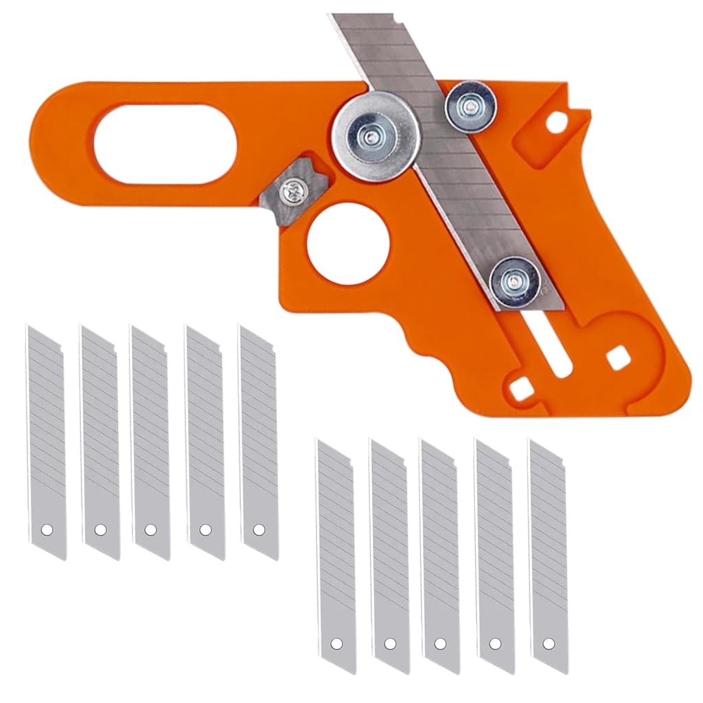 Serplex® Woodworking Edge Trimmer, Edge Cutter Tool with 10Pcs Blades, Adjustable Woodworking Hand Trimming Tool for Wood Edge Banding