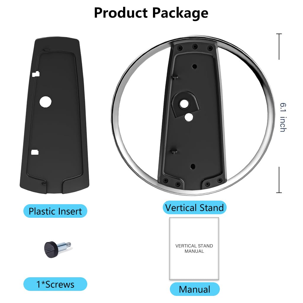 ZORBES PS5 Vertical Stand for Slim and Pro Consoles with Stainless Steel Ring Frame | Non Slip Space Saving Base