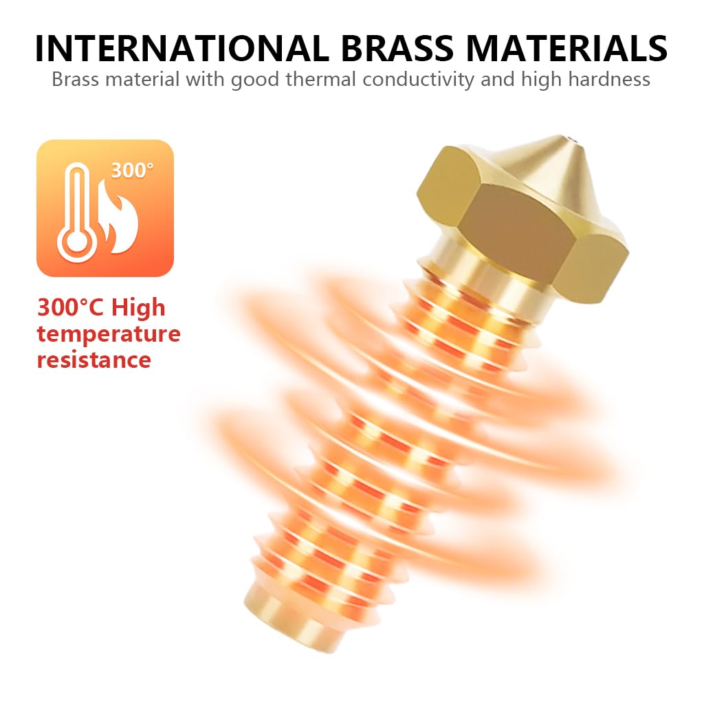 Serplex 3D Printer Nozzles for Kobra 2 Series with 0.4mm Precision Brass Tips | Smooth Extrusion