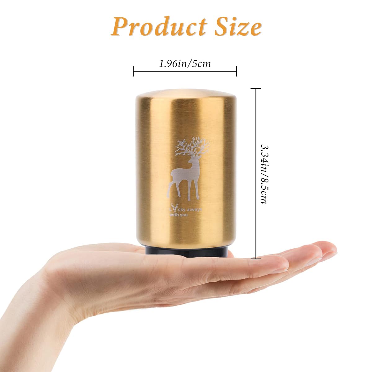Supvox Automatic Bottle Opener for Beer and Soda featuring Push Down Mechanism and Gold Stainless Steel Design