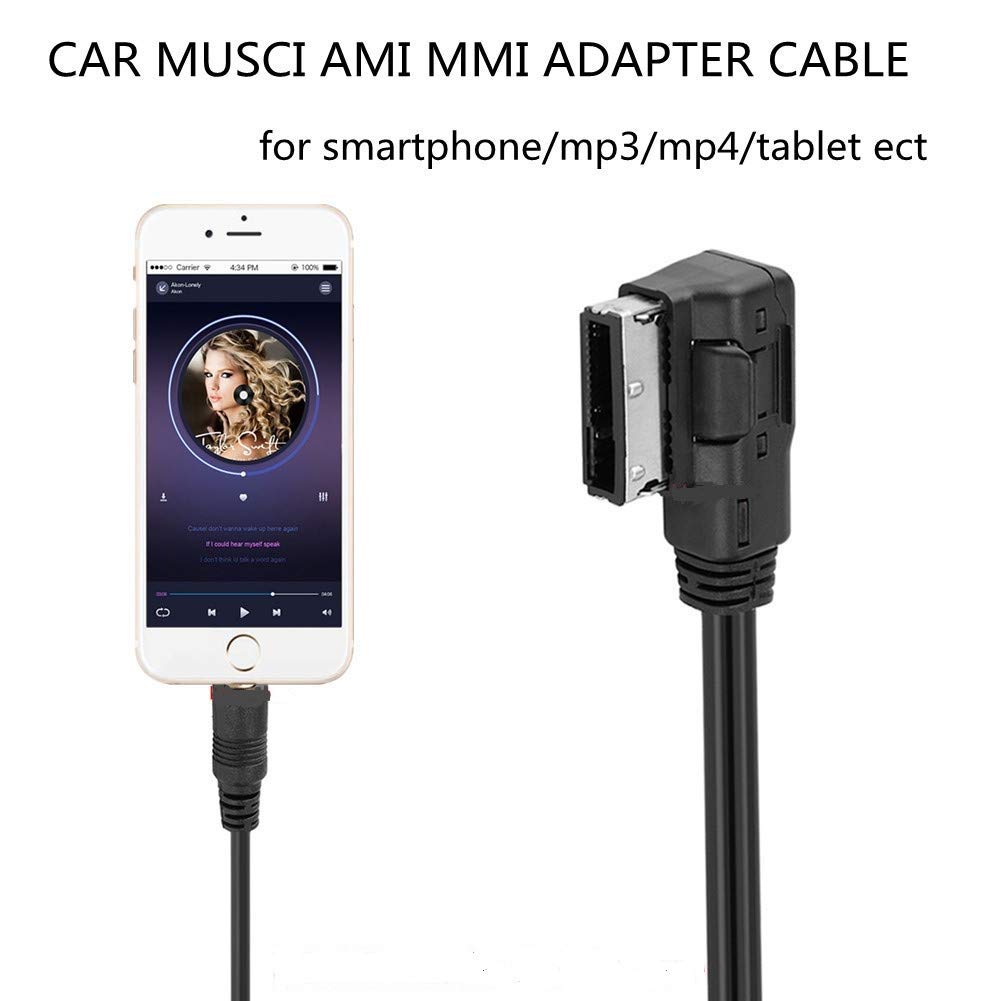 HASTHIP® Media Music Interface AMI MMI 3.5mm Audio AUX Adapter Cable for Audi A3A4A5A6A8Q5Q7R8TT(1.5M)