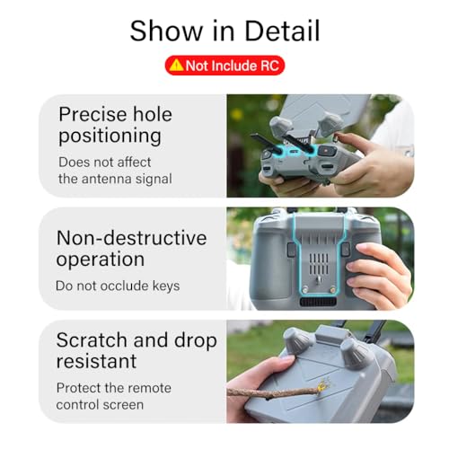 ZORBES® Screen Sun Visor Protection Case For Mini 4 Pro Rc,Anti-Glare Sunshade For Remote Controller With Control Handle Cover Anti-Scratch Screen Protector For Dji Mini 4 Pro Rc,Not Include Rc,Grey