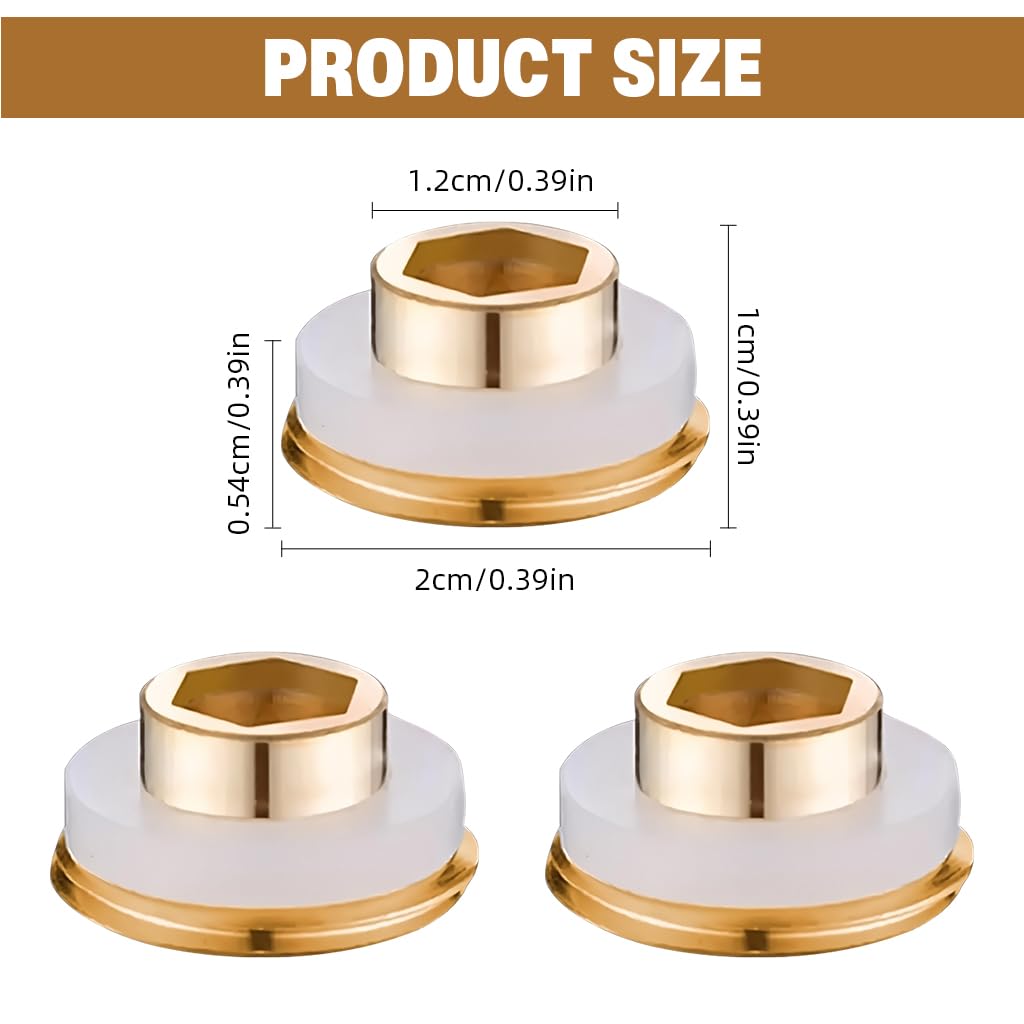 Serplex Ring Gaskets for Flush-Mounted Faucet with Copper Base and Rubber Seal | 3-Piece Set