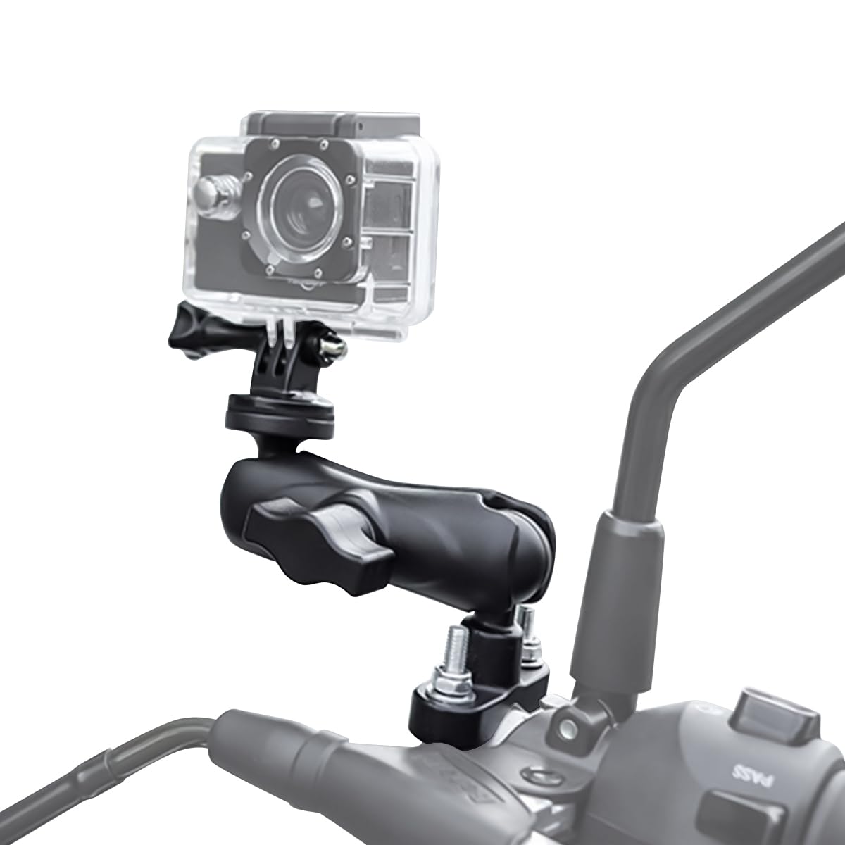 STHIRA Action Camera Bike Mount for 19–33mm Handlebars with Screw-Fixed Design | Rotatable Aluminium Holder