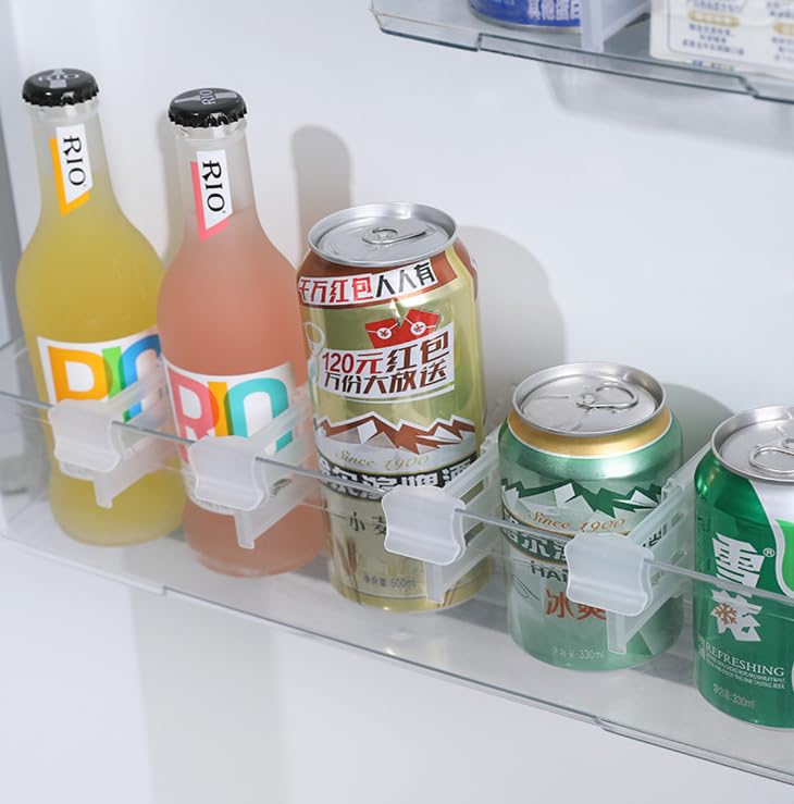 ZIBUYU Refrigerator Dividers for Food Storage with Adjustable Sections 8 Pack | Space-Saving Kitchen Organization