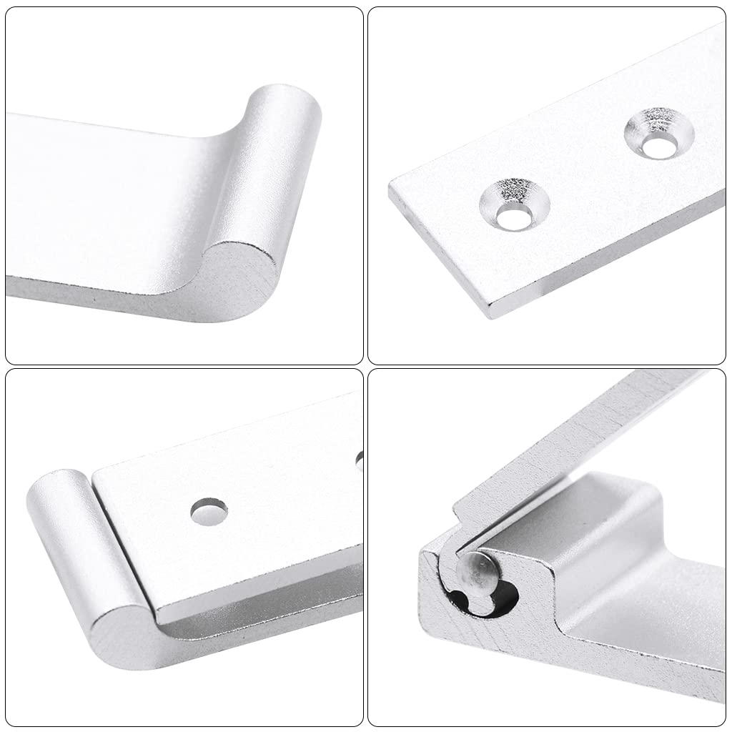 HASTHIP Wall Hooks for Clothes and Towels with 33lbs Load Capacity featuring 90° Folding Design | Matte Silver Aluminum Alloy