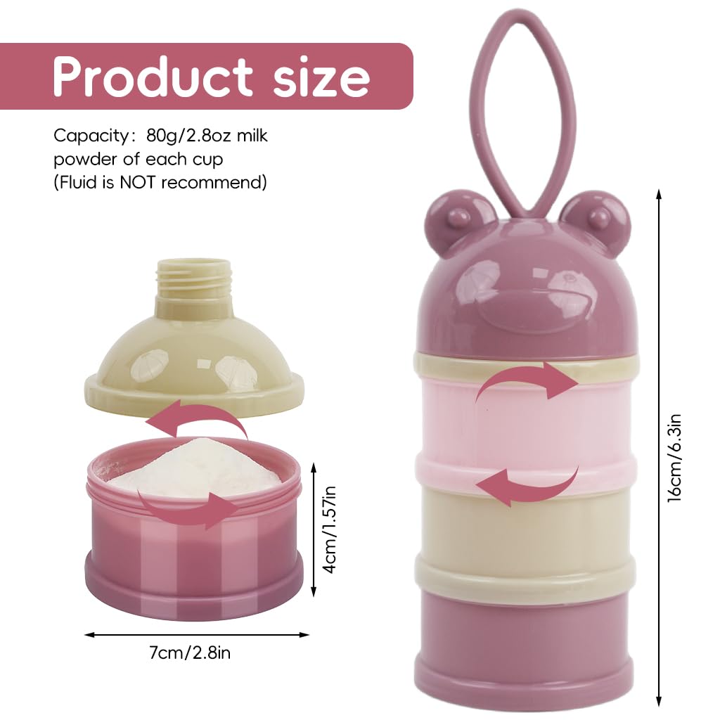 SNOWIE SOFT Baby Milk Powder Container with 3 Compartments and Leak Proof Handle | Food Grade PP for Travel Feeding