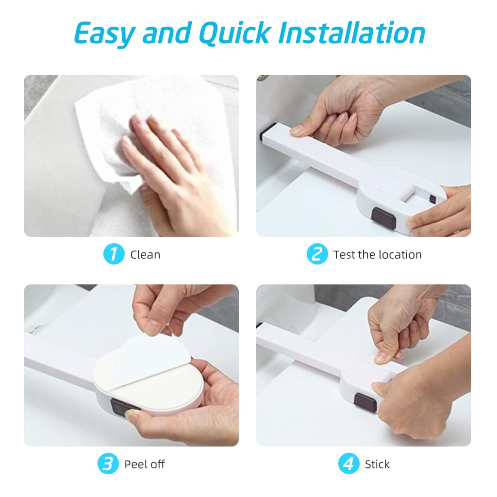 SNOWIE SOFT Toilet Seat Lock for Child Safety with Quick Release Design | 1 Count White