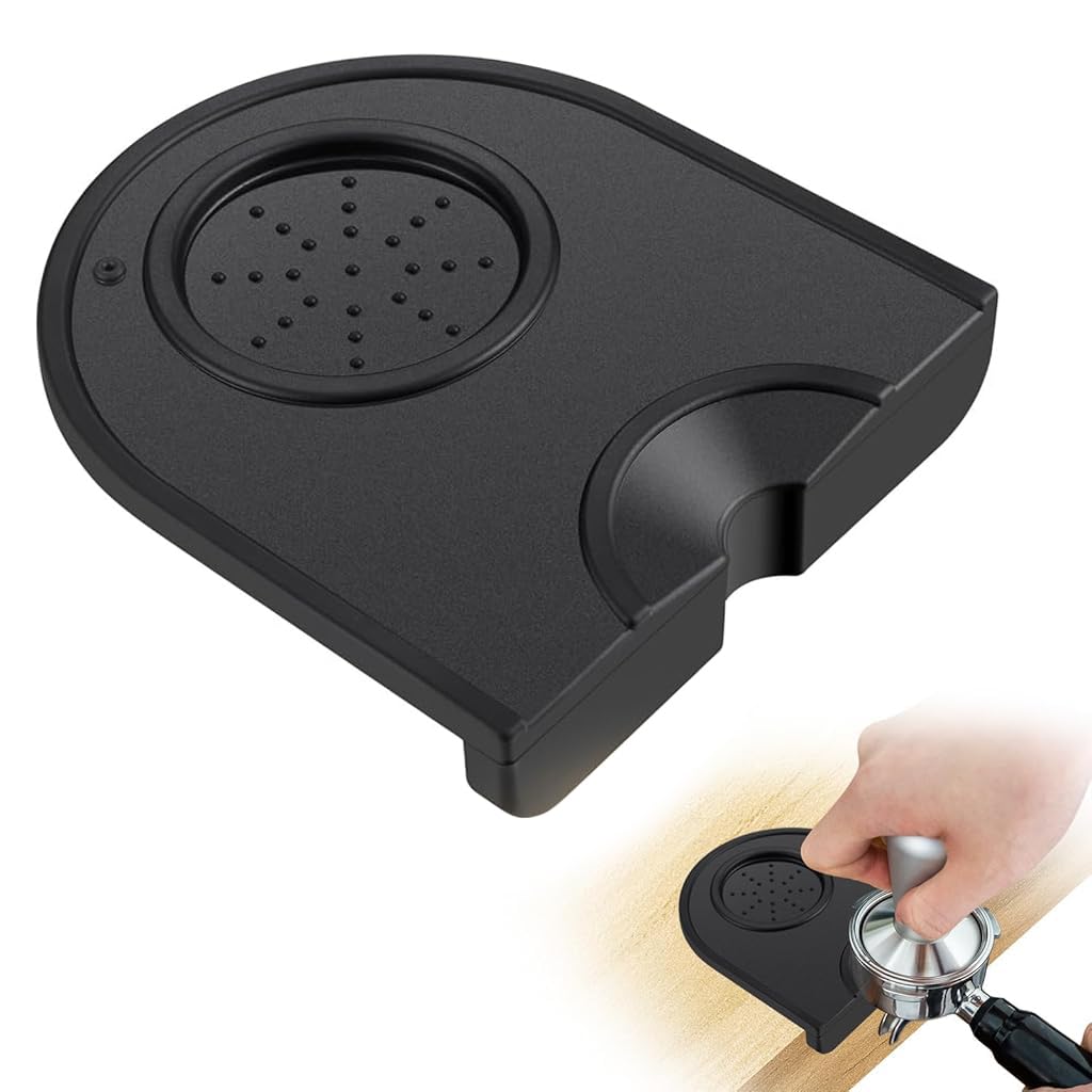 Supvox Silicone Coffee Tamper Mat for Espresso Bars 12.5x14cm with Non Slip Surface | Food Grade Silicone Counter Protector