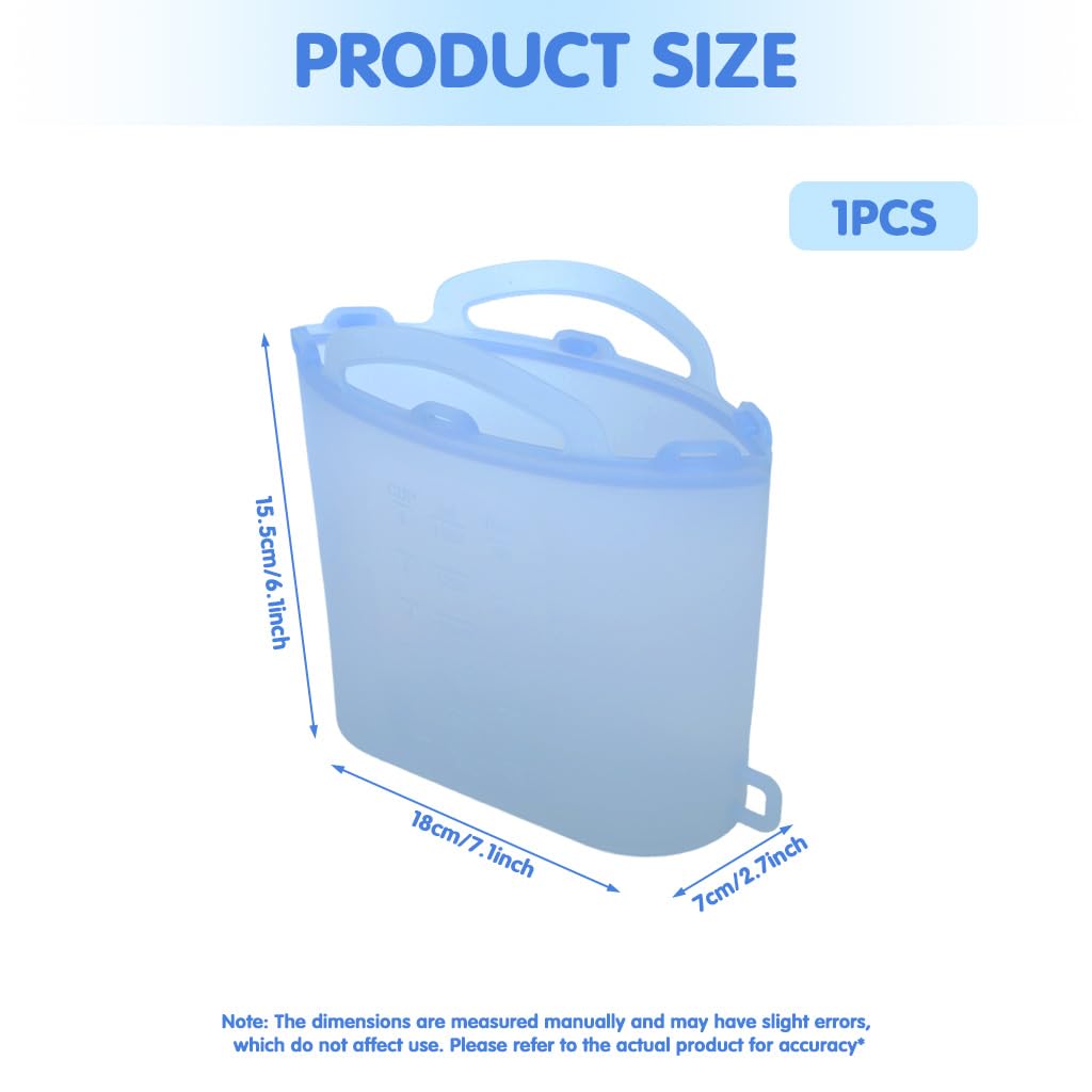 Supvox Silicone Food Container Bag 1500ml for Storage and Freezer Use with Leak Proof Zip Lock | BPA Free Heat Resistant Design with Portable Handle