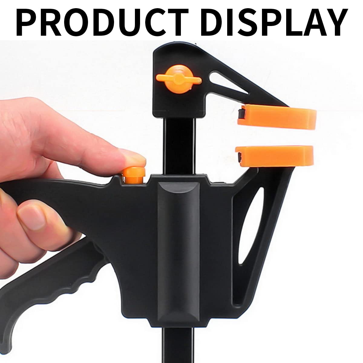 HASTHIP Quick Grip Clamp Set for Woodworking featuring 10 cm Range and Quick Release | Reinforced Nylon and High Carbon Steel