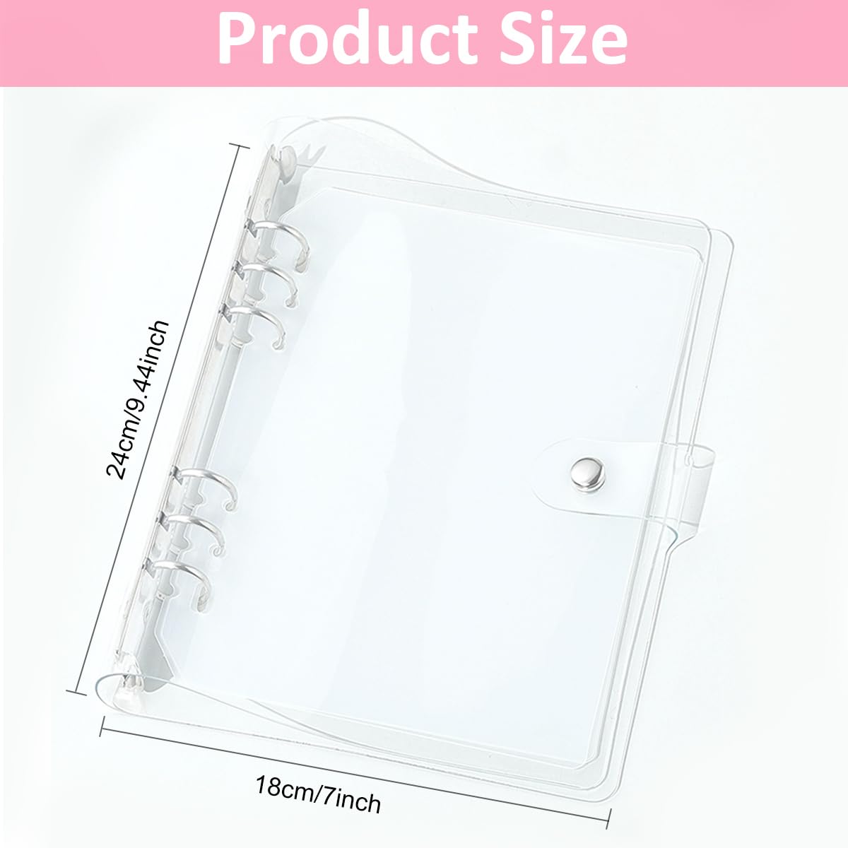 MAYCREATE Press On Nail Organizer with 10 Reusable Sheets and Snap Button Closure | Portable Storage Book for Nail Display