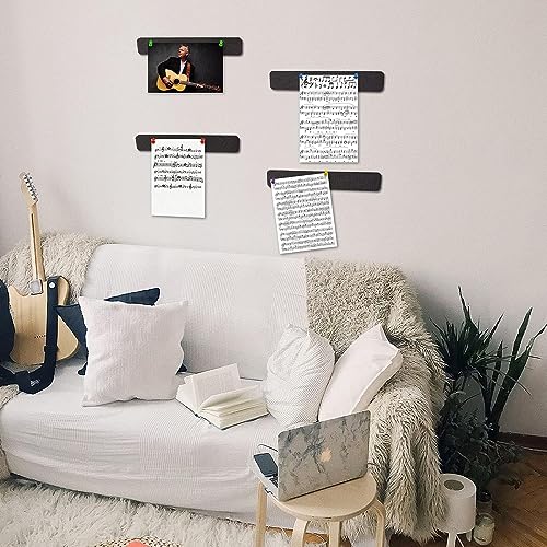 Climberty® 10 Pack Felt Bulletin Board, Vision Board Felt Message Board with 35pcs Drawing Pins, Self-Adhesive Lightweight Bulletin Board Strips for Paste Notes, Photos, Schedules (Black)