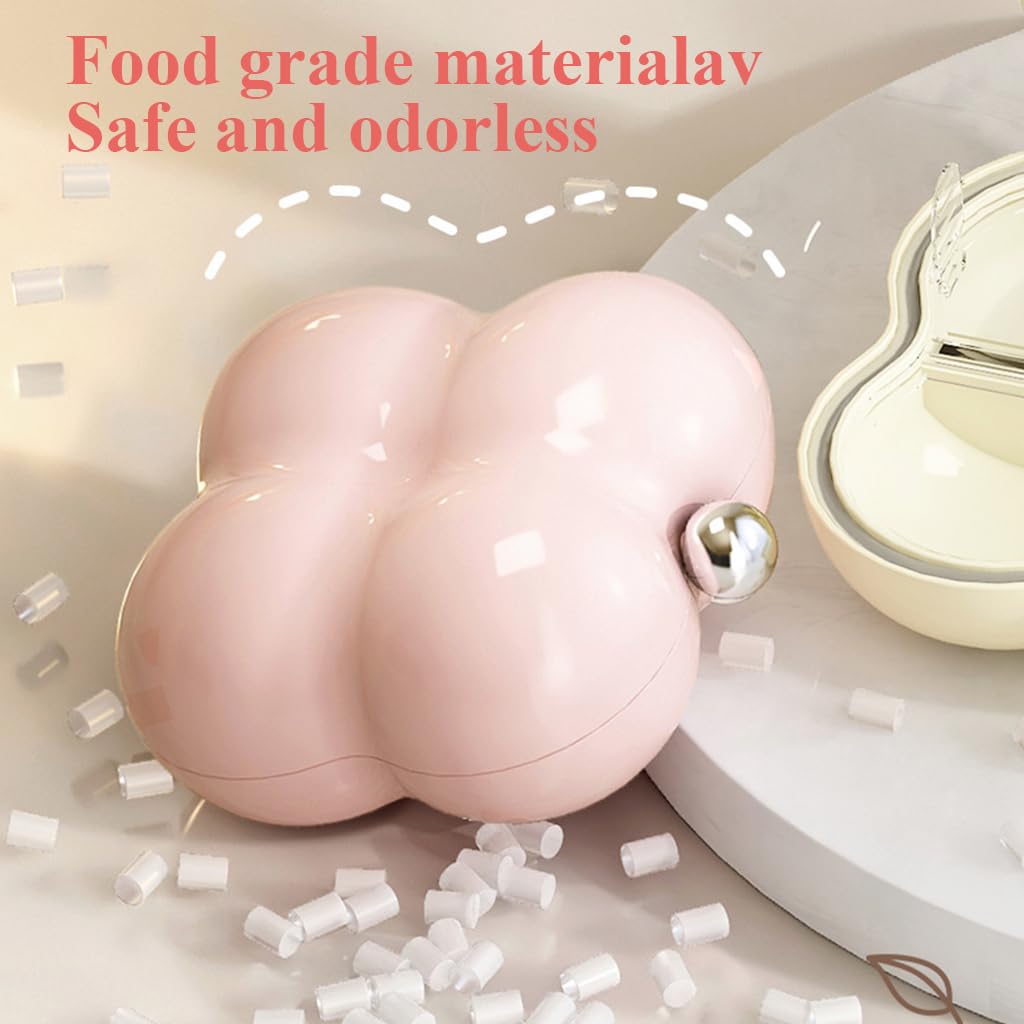 MAYCREATE Travel Jewelry Case for Women featuring 7 Compartments with 3 Layer Sealing | Pink Cloud Shaped Portable Organizer