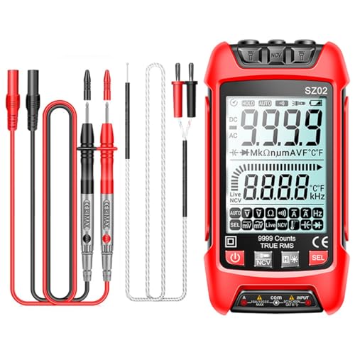Serplex® 2 in1 Screwdriver Voltage Tester Pen Non-Contact Voltage Tester with LCD Display, AC 12-450V Pen Type Digital Test Pen, Wire Breakpoint Finder, LED Flashlight, Dual Alarm, Red