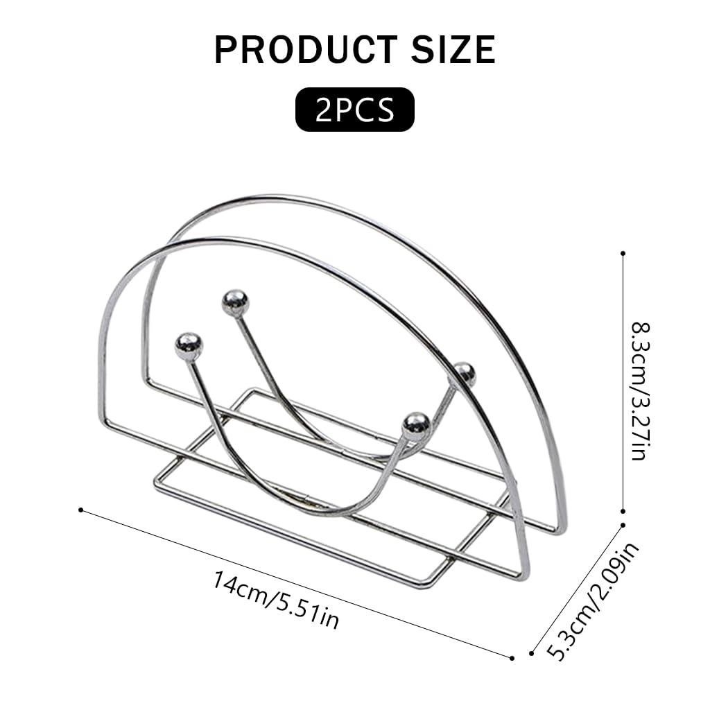 Supvox® 2Pcs Napkin Holder Rack for Dinning Table  Metal Napkin Holder for Table Napkin Rack Napkins Dispenser for Dining Room, Kitchen Countertop