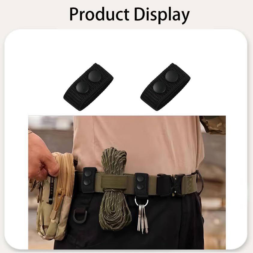 Zibuyu Belt Buckle Holders for Work and Tool Belts with Double Safety Snaps | 4 Pack Nylon