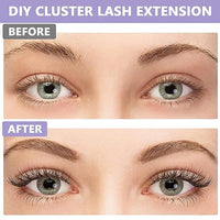 MAYCREATE® False Eyelash Extensions Kit, DIY 160pcs Eye Lashes Clusters, 11-12-13mm Mixed Natural Curl False Eyelashes for Women Girls Home Use Wispy Lash