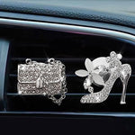 STHIRA® Car Air Vent Decoration, 2Pcs Sparkly Rhinestone Crystal High Heel Shoe Bag Car Air Vent Clip-on Charm Air Fresheners Car Interior Decor Car Hanging Accessories, Car Interior Decoration Gift for Women