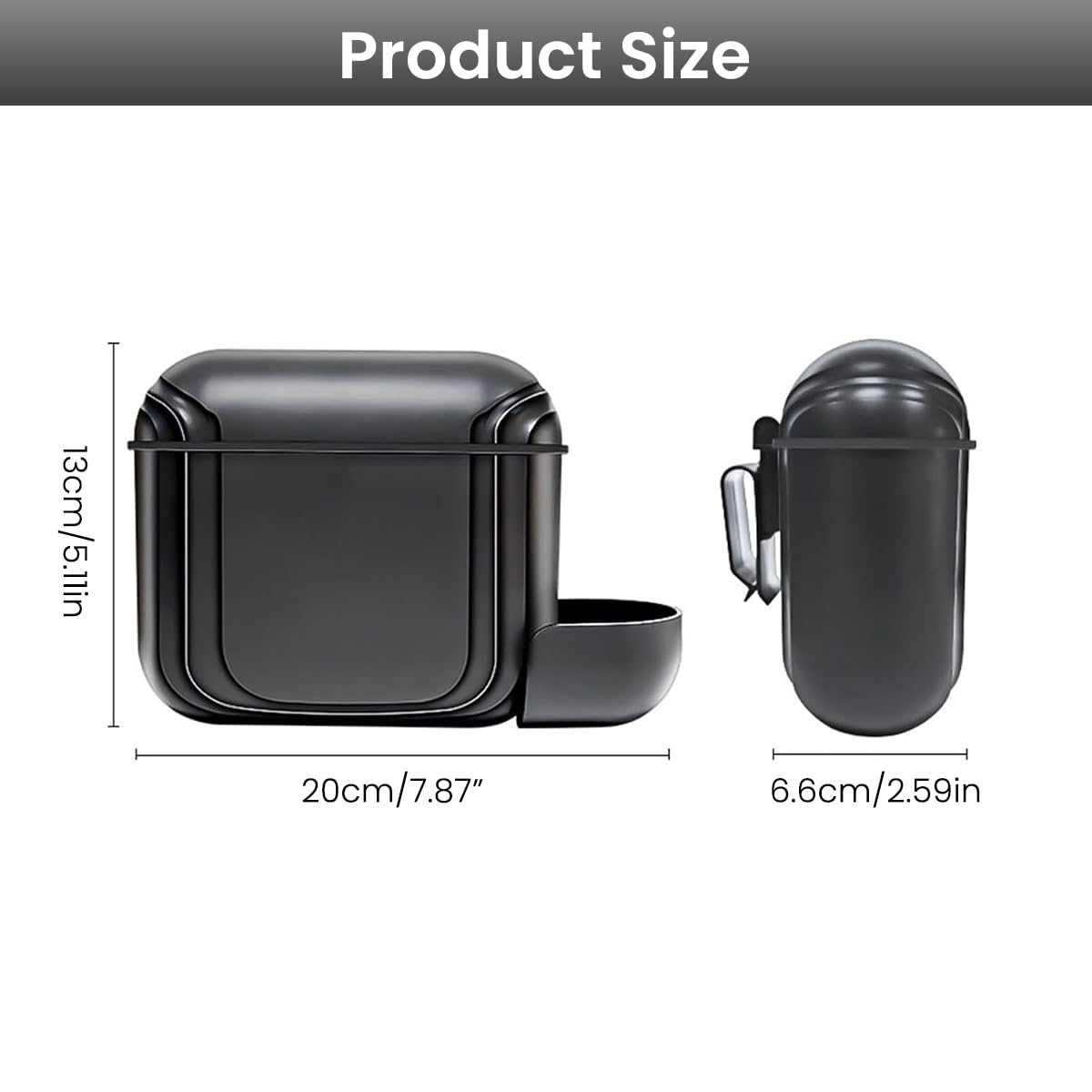 STHIRA Car Trash Bin for Air Vent and Door with Flip-up Lid 20x13x6.6 cm | ABS Organizer