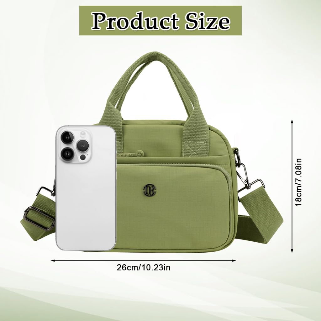 Zibuyu Mini Nylon Crossbody Bag for Women with Multi Pockets and Adjustable Strap | Lightweight Waterproof Shoulder Purse for Travel