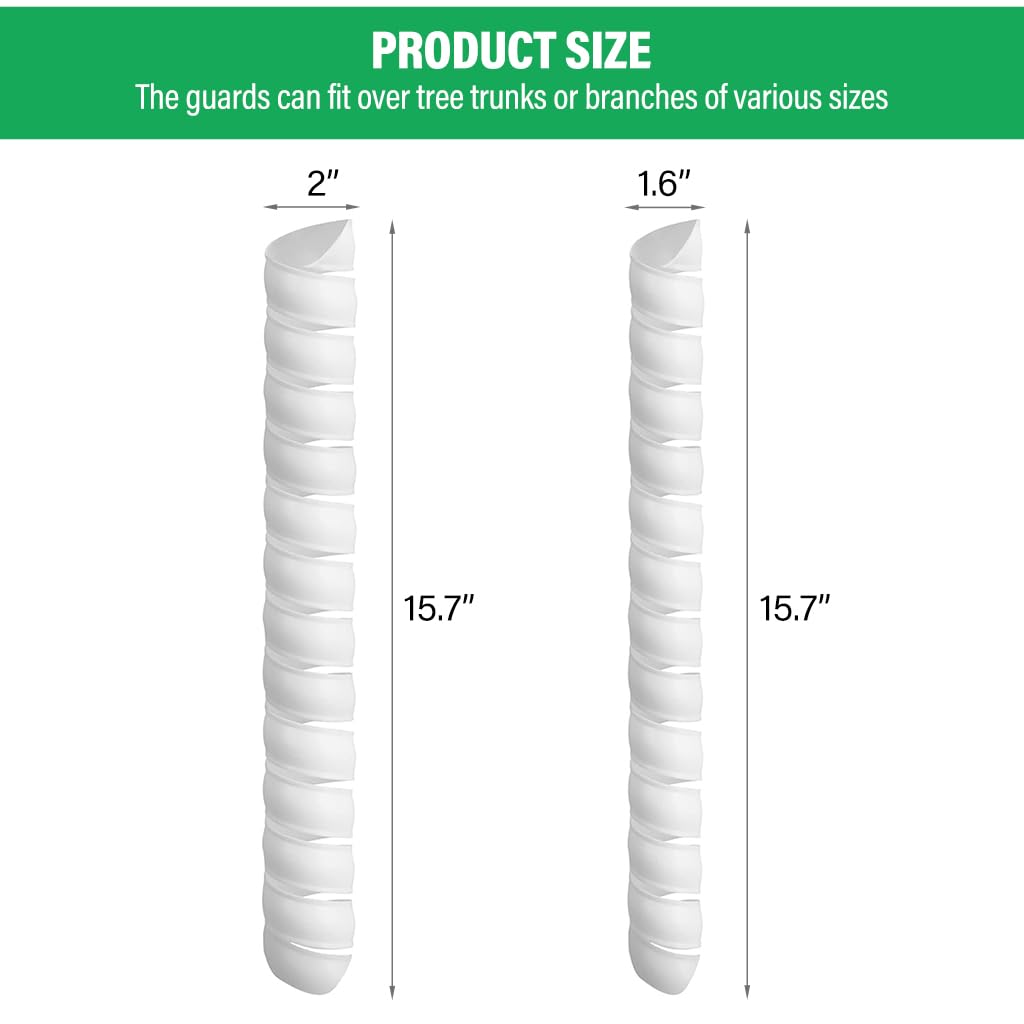 HASTHIP® 2Pcs Saplings Protector Plastic Tree Guards Tree Branch Protector 15.7 Inches Protector for Saplings Spiral Tube Wraps Saplings Guard Plastic Saplings Tree Guards