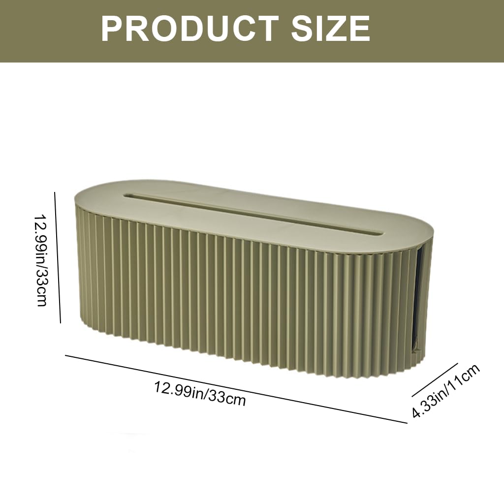 HASTHIP Cable Management Box for Home and Office with Phone Charging Stand | 33x13x11 cm