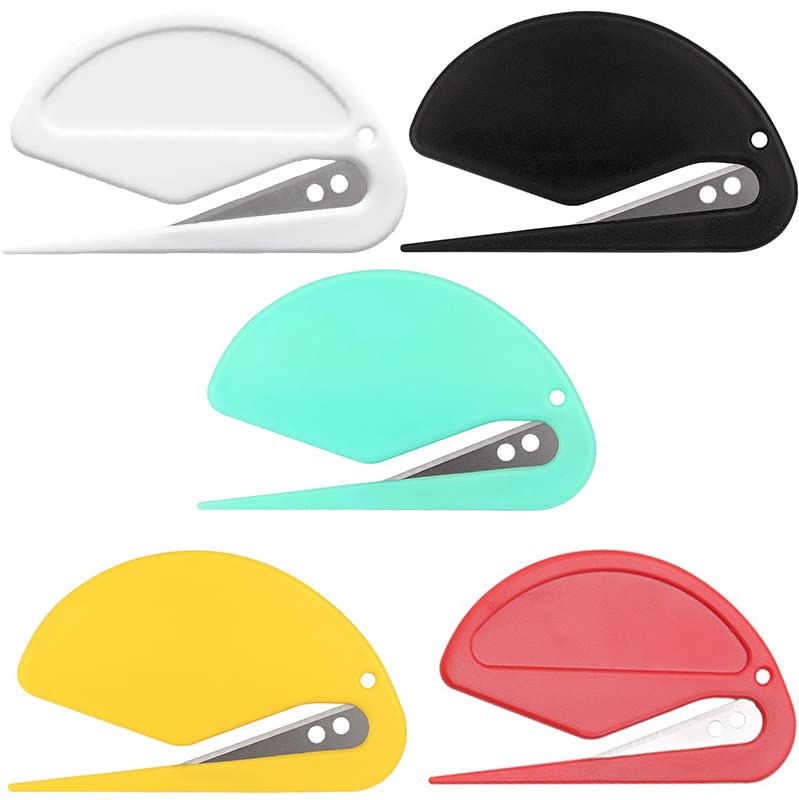 ZIBUYU Letter Opener for Home and Office with Stainless Blade and 5pcs Set | Safe Envelope Slitter