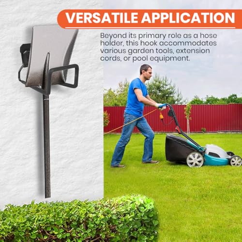 Serplex® 4PCS Heavy Duty Hose Hanger Garden Storage Metal Water Holders for Outside Wall Mount Reel Stand 110lbs Loading Capacity Max 150ft