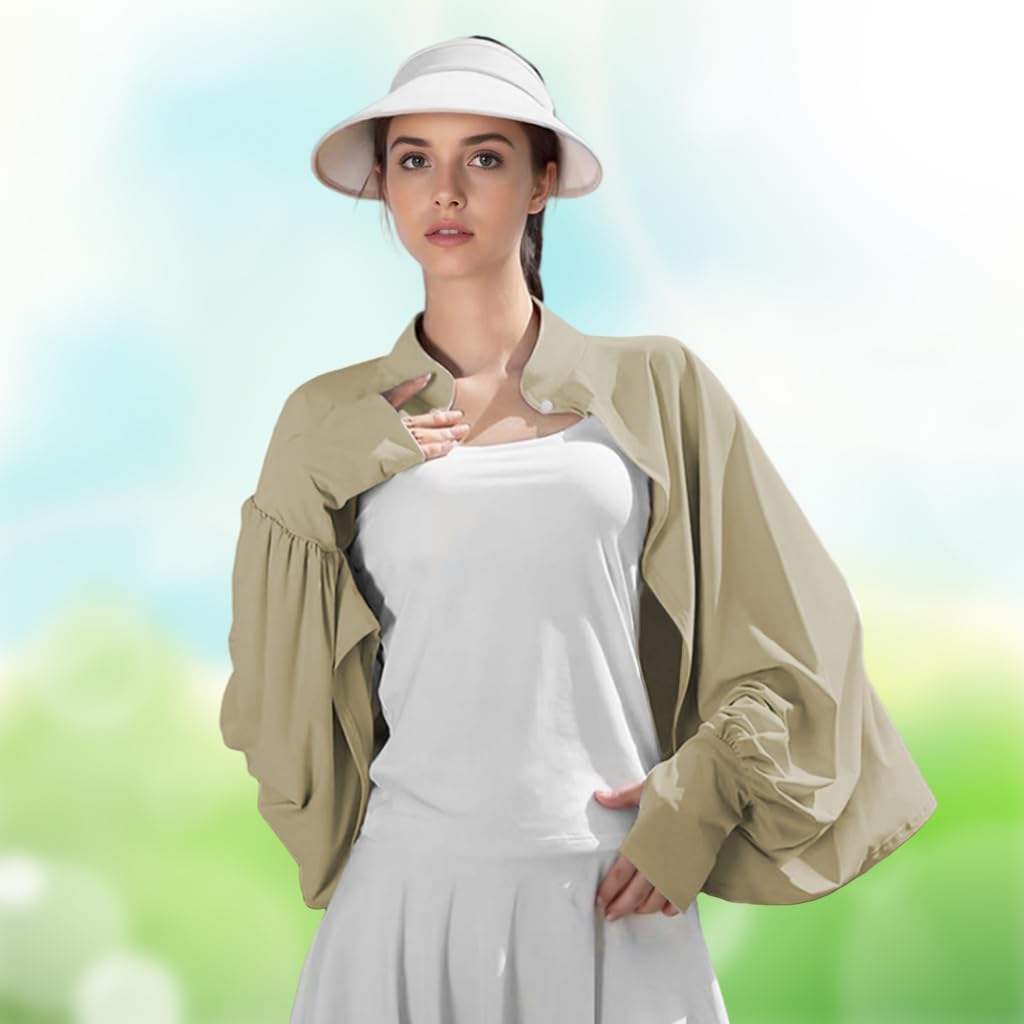 SANNIDHI Sun Protection Shawl for Women with UPF 50+ Ice Silk Fabric | Extended Hand Coverage