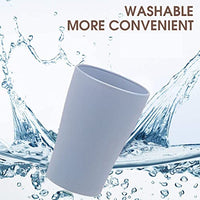 HASTHIP® 400ml Reusable Drinking Cup, 4Pcs Plastic Materials Cup for Adults, Dishwasher and Microwave Safe, Wheat-Straw Water Cups Mugs for Milk, Water, Juice, Soda, Etc