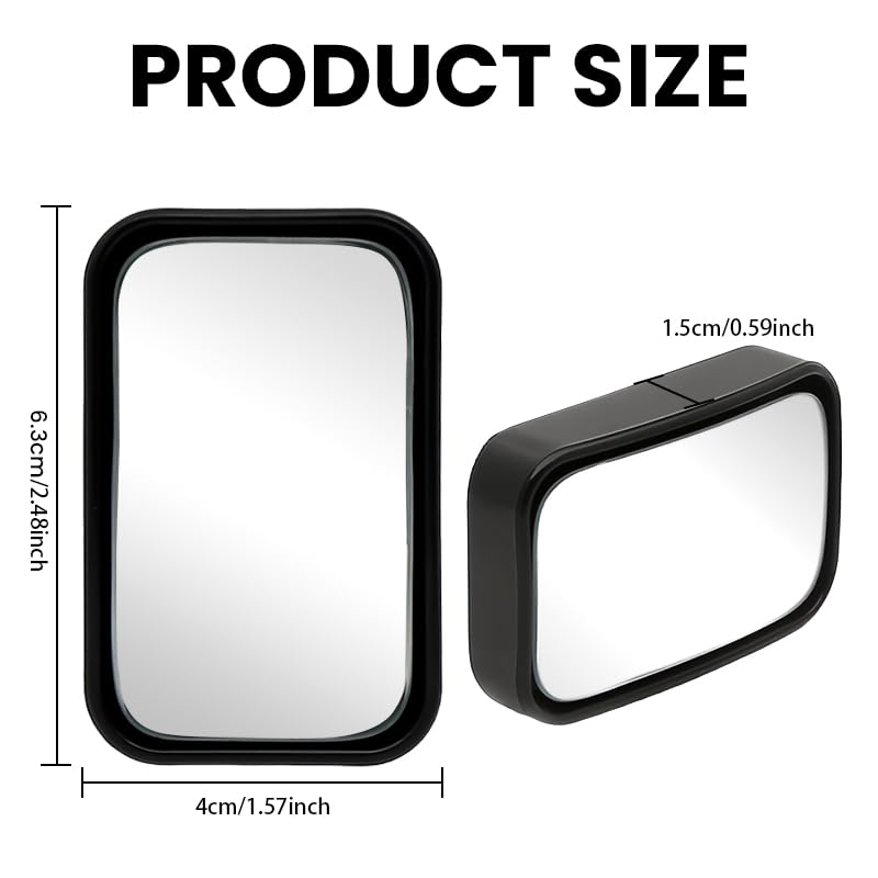 STHIRA Car Rearview Mirror for Safe Passenger Exit featuring HD Convex Lens | 2 Piece Set