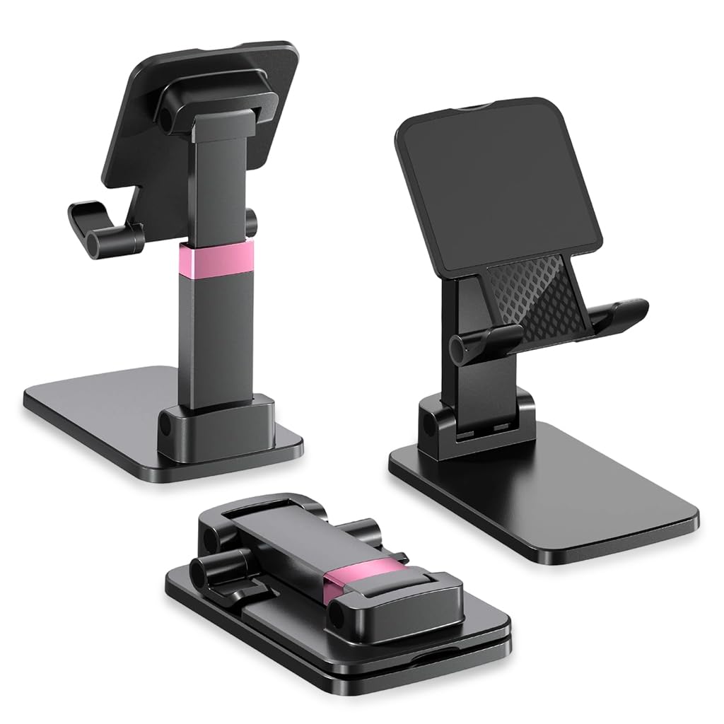 ZORBES Phone Stand for Desk and Travel with Adjustable Height & Tilt | Anti Slip Base