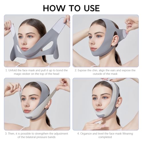 HANNEA® Chin Strap for Sleeping, Chin Strap for CPAP Users, Anti Snoring Devices, Adjustable Effective Stop Snoring Sleep Snore Reducing Aid for Women and Men, Grey 3 PCS