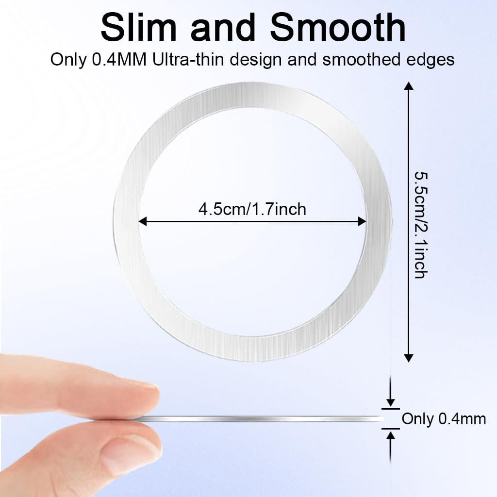 ZORBES MagSafe Ring Adapter for Android and iPhone featuring 6PCS Set with 3M Adhesive Alignment Kit