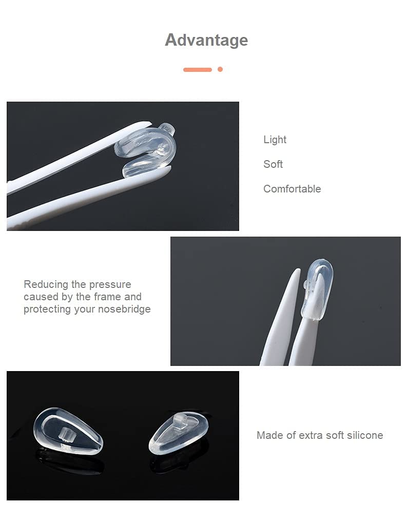 MAYCREATE Eyeglasses Nosepad Repairing Kit with 35pcs Silicone Pads and 3 in 1 Screwdriver | Glasses Repair Set with Tweezers Screws and Earhooks