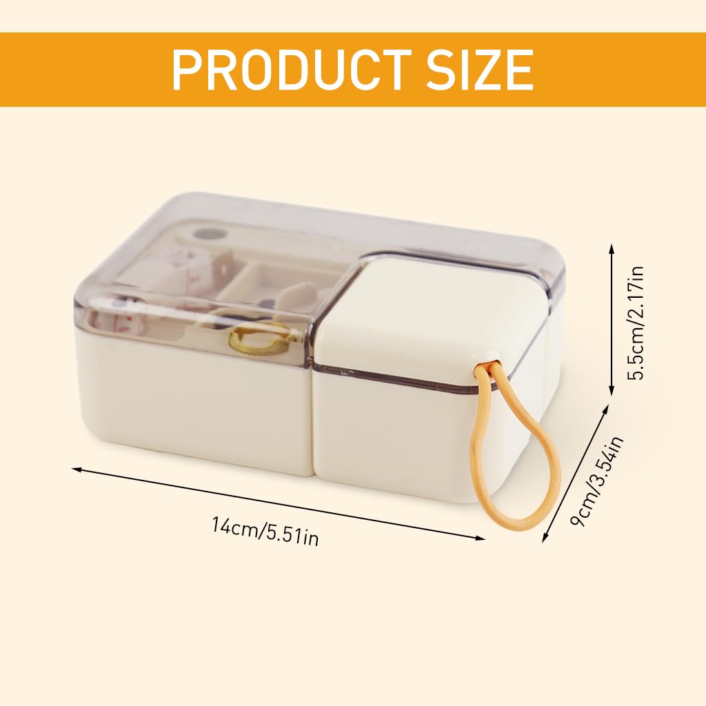 ELEPHANTBOAT Sewing Kit for Home and Travel with 15 Thread Colors | Compact Portable Box